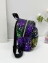 Mini Classic Backpack Sequin Decor Glamorous For Daily Life