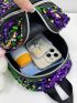 Mini Classic Backpack Sequin Decor Glamorous For Daily Life
