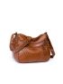 Zip Front Hobo Bag Vintage PU For Daily Life