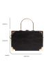 Crocodile Embossed Box Bag Mini Black