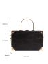 Mini Box Bag Crocodile Embossed Turn Lock