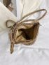 Mini Straw Bag Tassel Decor
