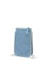 Mini Beaded Square Bag Zipper Blue