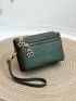 Stitch Design Green Small Wallet for Women