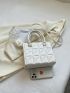 Small Square Bag Quilted Pattern Elegant