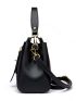 Small Bucket Bag Quilted Metal Decor Top Handle For Work