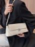 Medium Baguette Bag Beige Fashionable Flap For Work