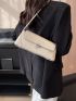 Medium Baguette Bag Beige Fashionable Flap For Work