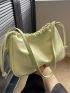 Medium Hobo Bag Letter Graphic Drawstring Design