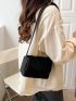 Mini Flap Square Bag Solid Black