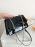 Minimalist Black Square Bag Chain Strap