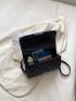 Twist Lock Square Bag Quilted Black Minimalist