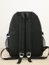 4pcs Backpack Set Cartoon Pattern Classic Backpack Top Handle Bag Square Bag With Bag Charm