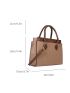 Small Two Tone Square Bag Letter Graphic