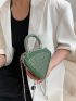 Mini Novelty Bag Studded Decor Triangle Design PU For Daily Life