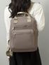 Double Handle Classic Backpack Preppy Zipper For School