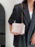 Mini Square Bag Crocodile Embossed PU Flap With Bag Charm For Daily Life