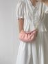 Mini Ruched Bag Pink PU