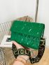 Small Flap Square Bag Quilted Pattern PU