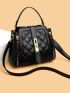 Quilted Bucket Bag Top Handle Elegant Style