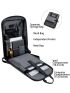 15.6inch Hard Shell Laptop Backpack, Anti-Theft Waterproof Business Travel Computer Backpack, Black Gaming Laptop Bag For Men