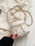 Quilted Bucket Bag Mini Top Handle Beige