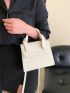 Mini Square Bag Snakeskin Embossed PU Elegant