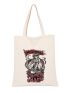 Small Shopper Bag Figure Pattern Double Handle For Shopping