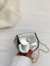 Mini Saddle Bag Metallic PU Funky For Daily Life