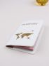 White Passport Case Letter & Airplane Pattern