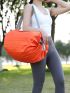 Orange Shoulder Tote Bag Large Capacity Foldable For Travel
