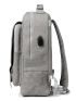 Medium Laptop Backpack Gray Buckle Decor For Business