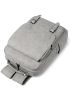 Medium Laptop Backpack Gray Buckle Decor For Business