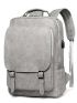 Medium Laptop Backpack Gray Buckle Decor For Business
