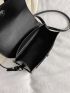 Mini Messenger Bag Buckle Decor PU Flap For Daily Life