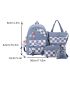 4pcs Bag Set Classic Backpack Shoulder Clutch Bucket Bag Checkered Pattern Badge Decor Preppy For School
