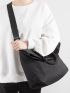 Twist Detail Shopper Bag Minimalist For Daily Life