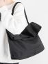 Twist Detail Shopper Bag Minimalist For Daily Life