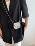 Mini Saddle Bag Metallic PU Funky For Daily Life