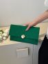 Stitch Detail Envelope Bag Green For Daily Life