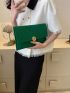 Stitch Detail Envelope Bag Green For Daily Life