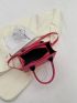 Quilted Square Bag Mini Double Handle Neon Pink