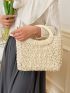 Top Ring Straw Bag Vacation For Summer