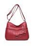 Zip Front Hobo Bag PU For Daily Life