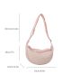 Single Shoulder Bag Fashion Leisure Bag Crossbody Bag Women's Bag Solid Pleated Underarm Bag