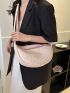 Single Shoulder Bag Fashion Leisure Bag Crossbody Bag Women's Bag Solid Pleated Underarm Bag