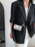 Mini Messenger Bag Buckle Decor Metallic Funky PU For Daily Life
