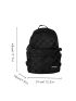 Checkered Jacquard Casual Daypack Patch Detail For School
