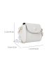 Mini Square Bag White Flap For Daily
