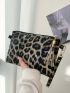 Leopard Tassel Decor Clutch Bag